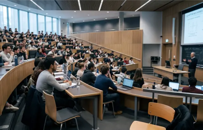 Aula wykładowa ze słuchaczami.