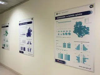 Powiększ obraz: Plansze z wynikami spisów