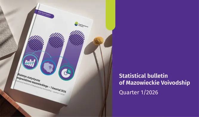 Mockup Statistical Bulletin of Mazowieckie Voivodship - 1 quarter 2026